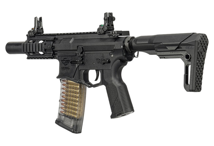 G&G CM16 GMS SBR Polymer Receiver RIS Airsoft Rifle with ASTER SE