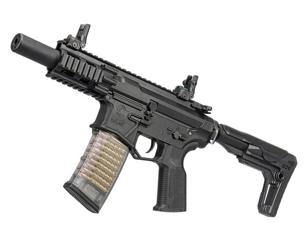 G&G G&G CM16 GMS SBR Polymer Receiver RIS Airsoft Rifle with ASTER SE