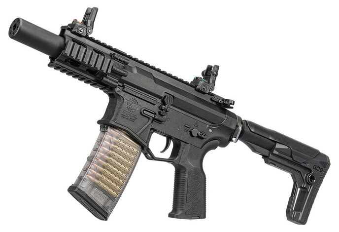 G&G CM16 GMS SBR Polymer Receiver RIS Airsoft Rifle with ASTER SE
