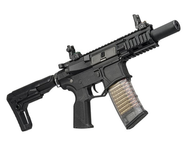 G&G G&G CM16 GMS SBR Polymer Receiver RIS Airsoft Rifle with ASTER SE