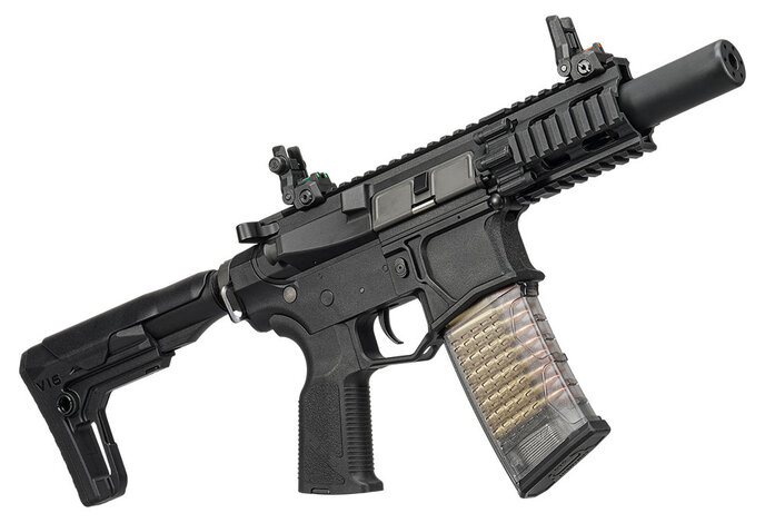 G&G CM16 GMS SBR Polymer Receiver RIS Airsoft Rifle with ASTER SE