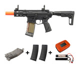 G&G CM16 GMS SBR Polymer Receiver RIS Airsoft Rifle with ASTER SE