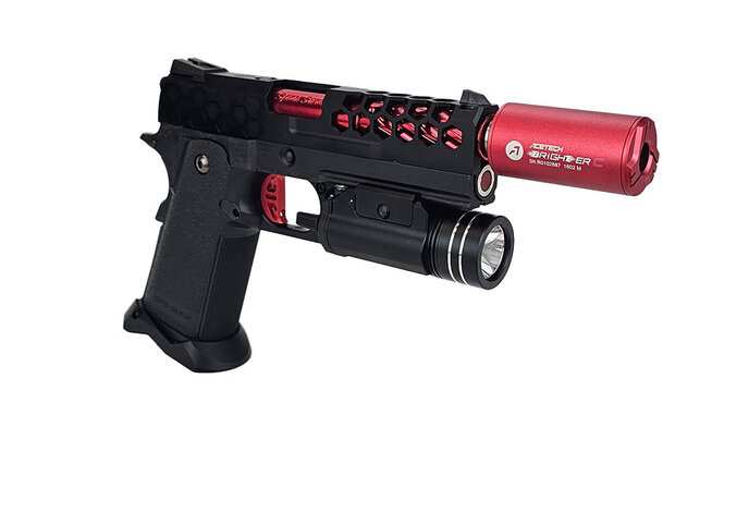 AEX Custom BLACK WIDOW Tokyo Marui Hi Capa 4.3 Gas Blowback Pistol Black / Red