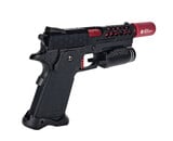 AEX Custom BLACK WIDOW Tokyo Marui Hi Capa 4.3 Gas Blowback Pistol Black / Red