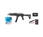LCT Airsoft LCT Airsoft LPPK-20 SMG Steel AEG Airsoft Rifle w/ ASTER V2 - Battery / Charger Combo - Black