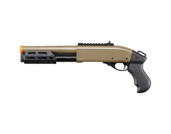 Golden Eagle Golden Eagle sawed off gas shotgun MLOK handguard, 3/6 shot, tan
