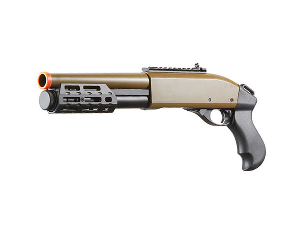 Golden Eagle Golden Eagle sawed off gas shotgun MLOK handguard, 3/6 shot, tan
