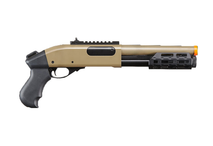 Golden Eagle sawed off gas shotgun MLOK handguard, 3/6 shot, tan