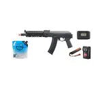 LCT Airsoft LCT Airsoft AK-104 Steel AEG Airsoft Rifle w/ ASTER V2 - Battery / Charger Combo - Black