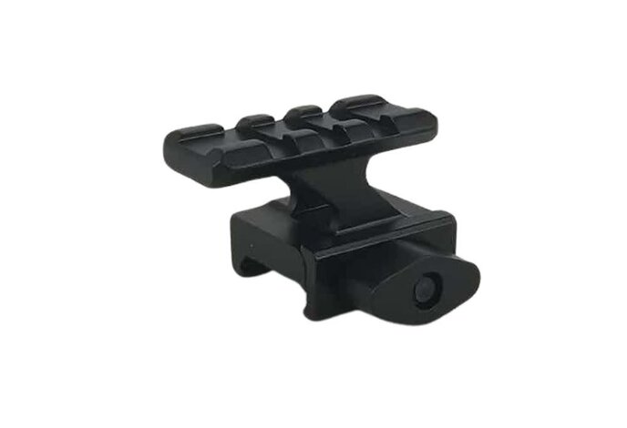 Aluminum angled 1.25" weaver  riser mount. thumbscrew