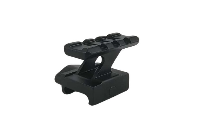 Aluminum angled 1.25" weaver  riser mount. thumbscrew