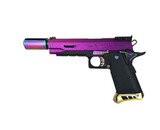 AEX Custom CYBERNETIC HUNNY Tokyo Marui Hi Capa 5.1 Gas Blowback Pistol, Purple / Neo / Black