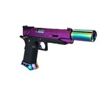 AEX Custom CYBERNETIC HUNNY Tokyo Marui Hi Capa 5.1 Gas Blowback Pistol, Purple / Neo / Black