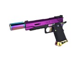 AEX Custom CYBERNETIC HUNNY Tokyo Marui Hi Capa 5.1 Gas Blowback Pistol, Purple / Neo / Black