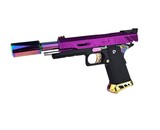 AEX Custom CYBERNETIC HUNNY Tokyo Marui Hi Capa 5.1 Gas Blowback Pistol, Purple / Neo / Black