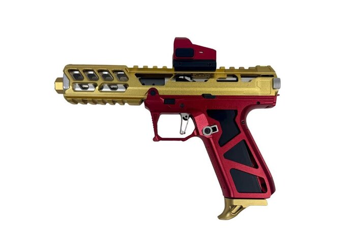 AEX CUSTOM NINER - AAP-01 Gas Blowback Pistol, Red/Gold