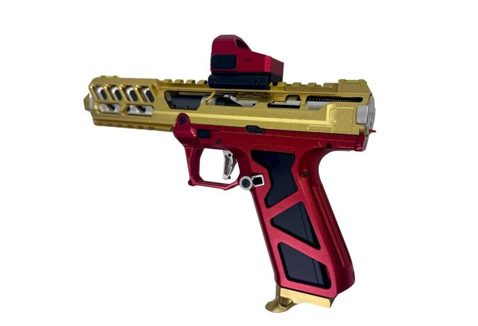 AEX CUSTOM NINER - AAP-01 Gas Blowback Pistol, Red/Gold