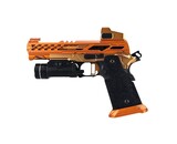 AEX Custom THE ARENA KING Tokyo Marui Hi Capa 4.3 Gas Blowback Pistol, Orange / Black