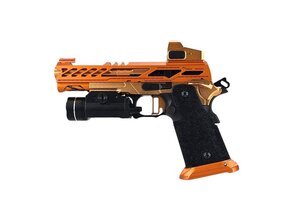 Tokyo Marui AEX Custom THE ARENA KING Tokyo Marui Hi Capa 4.3 Gas Blowback Pistol, Orange / Black