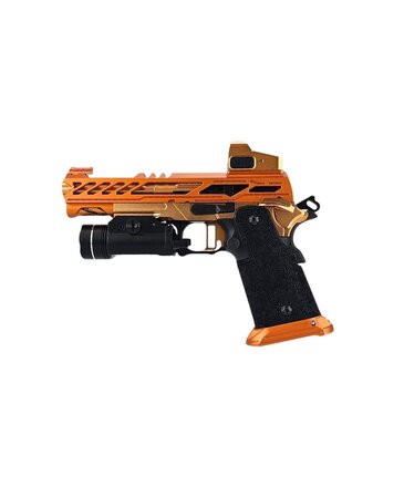 Tokyo Marui AEX Custom THE ARENA KING Tokyo Marui Hi Capa 4.3 Gas Blowback Pistol, Orange / Black