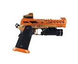 AEX Custom THE ARENA KING Tokyo Marui Hi Capa 4.3 Gas Blowback Pistol, Orange / Black