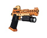 AEX Custom THE ARENA KING Tokyo Marui Hi Capa 4.3 Gas Blowback Pistol, Orange / Black