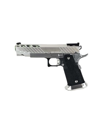 Tokyo Marui AEX Custom MIDORI SOUR Tokyo Marui Hi Capa 5.1 Gas Blowback Pistol, Silver / Green