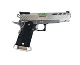 AEX Custom MIDORI SOUR Tokyo Marui Hi Capa 5.1 Gas Blowback Pistol, Silver / Green