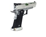AEX Custom MIDORI SOUR Tokyo Marui Hi Capa 5.1 Gas Blowback Pistol, Silver / Green