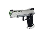 AEX Custom MIDORI SOUR Tokyo Marui Hi Capa 5.1 Gas Blowback Pistol, Silver / Green