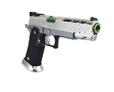AEX Custom MIDORI SOUR Tokyo Marui Hi Capa 5.1 Gas Blowback Pistol, Silver / Green