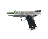 AEX Custom MIDORI SOUR Tokyo Marui Hi Capa 5.1 Gas Blowback Pistol, Silver / Green