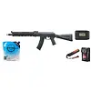 LCT Airsoft LCT Airsoft LCKM Steel AEG Airsoft Rifle w/ ASTER V2 - Battery / Charger Combo - Black