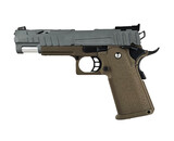 AEX Custom DESERT MOCHA Tokyo Marui Hi Capa 5.1 Gas Blowback Pistol, Grey  / Brown / Black