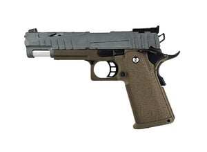 Tokyo Marui AEX Custom DESERT MOCHA Tokyo Marui Hi Capa 5.1 Gas Blowback Pistol, Grey  / Brown / Black