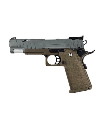 Tokyo Marui AEX Custom DESERT MOCHA Tokyo Marui Hi Capa 5.1 Gas Blowback Pistol, Grey  / Brown / Black
