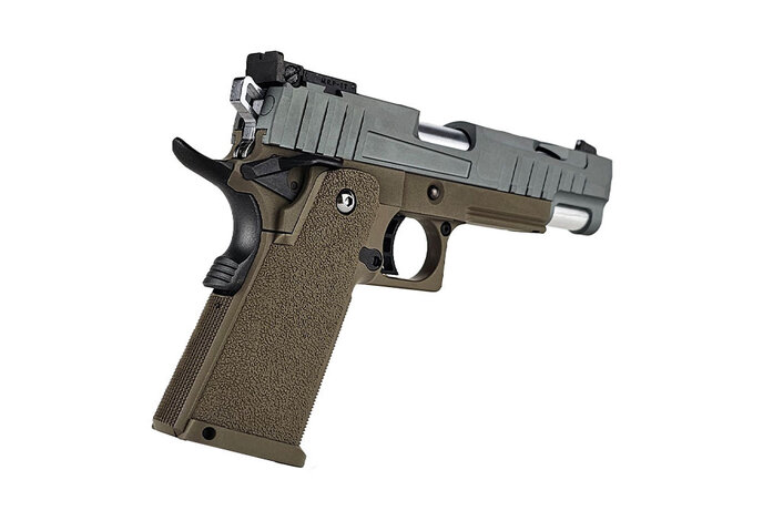 AEX Custom DESERT MOCHA Tokyo Marui Hi Capa 5.1 Gas Blowback Pistol, Grey  / Brown / Black