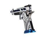 AEX Custom SPIRIT OF THE GRAND BLUE Tokyo Marui Hi Capa 5.1 Gas Blowback Pistol, Silver / Blue / Black