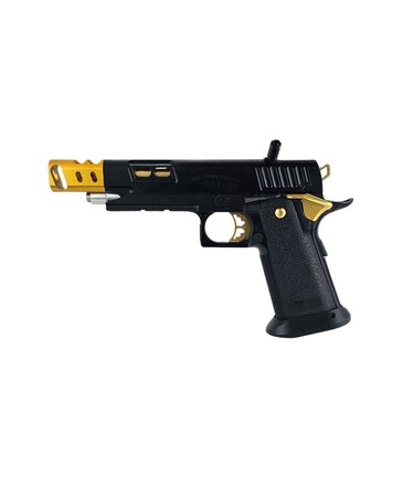 Tokyo Marui AEX Custom THE LONE STAR STI Tokyo Marui Hi Capa 5.1 Gas Blowback Pistol, Black / Gold