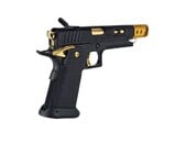 AEX Custom THE LONE STAR STI Tokyo Marui Hi Capa 5.1 Gas Blowback Pistol, Black / Gold