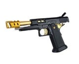AEX Custom THE LONE STAR STI Tokyo Marui Hi Capa 5.1 Gas Blowback Pistol, Black / Gold
