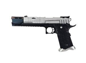 Tokyo Marui AEX Custom OCP CIVIC ORDER Tokyo Marui Hi Capa 5.1 Gas Blowback Pistol, Black / Silver