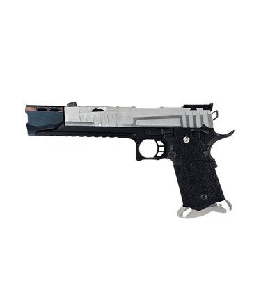Tokyo Marui AEX Custom OCP CIVIC ORDER Tokyo Marui Hi Capa 5.1 Gas Blowback Pistol, Black / Silver