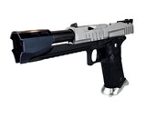 AEX Custom OCP CIVIC ORDER Tokyo Marui Hi Capa 5.1 Gas Blowback Pistol, Black / Silver