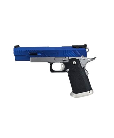 Tokyo Marui AEX Custom Sovereign Blue Tokyo Marui Hi Capa 5.1 Gas Blowback Pistol, Blue / Silver