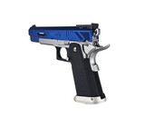 AEX Custom Sovereign Blue Tokyo Marui Hi Capa 5.1 Gas Blowback Pistol, Blue / Silver