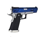 AEX Custom Sovereign Blue Tokyo Marui Hi Capa 5.1 Gas Blowback Pistol, Blue / Silver