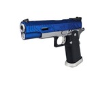 AEX Custom Sovereign Blue Tokyo Marui Hi Capa 5.1 Gas Blowback Pistol, Blue / Silver