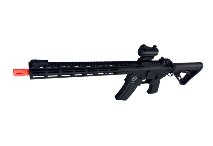 Classic Army MK18 Full Metal 12 inch M-LOK Airsoft Electric Gun w/ Red Dot Sight, Black