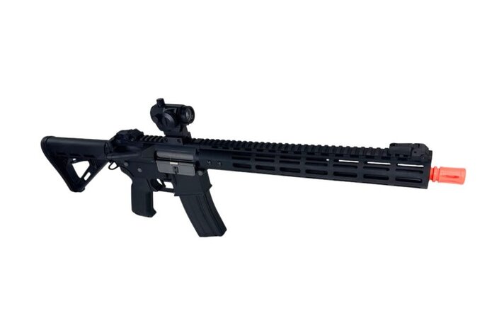 Classic Army MK18 Full Metal 12 inch M-LOK Airsoft Electric Gun w/ Red Dot Sight, Black